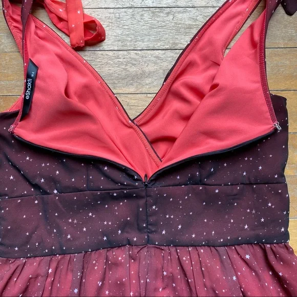 Eshakti ombré star print Georgette dress - Picture 10 of 16